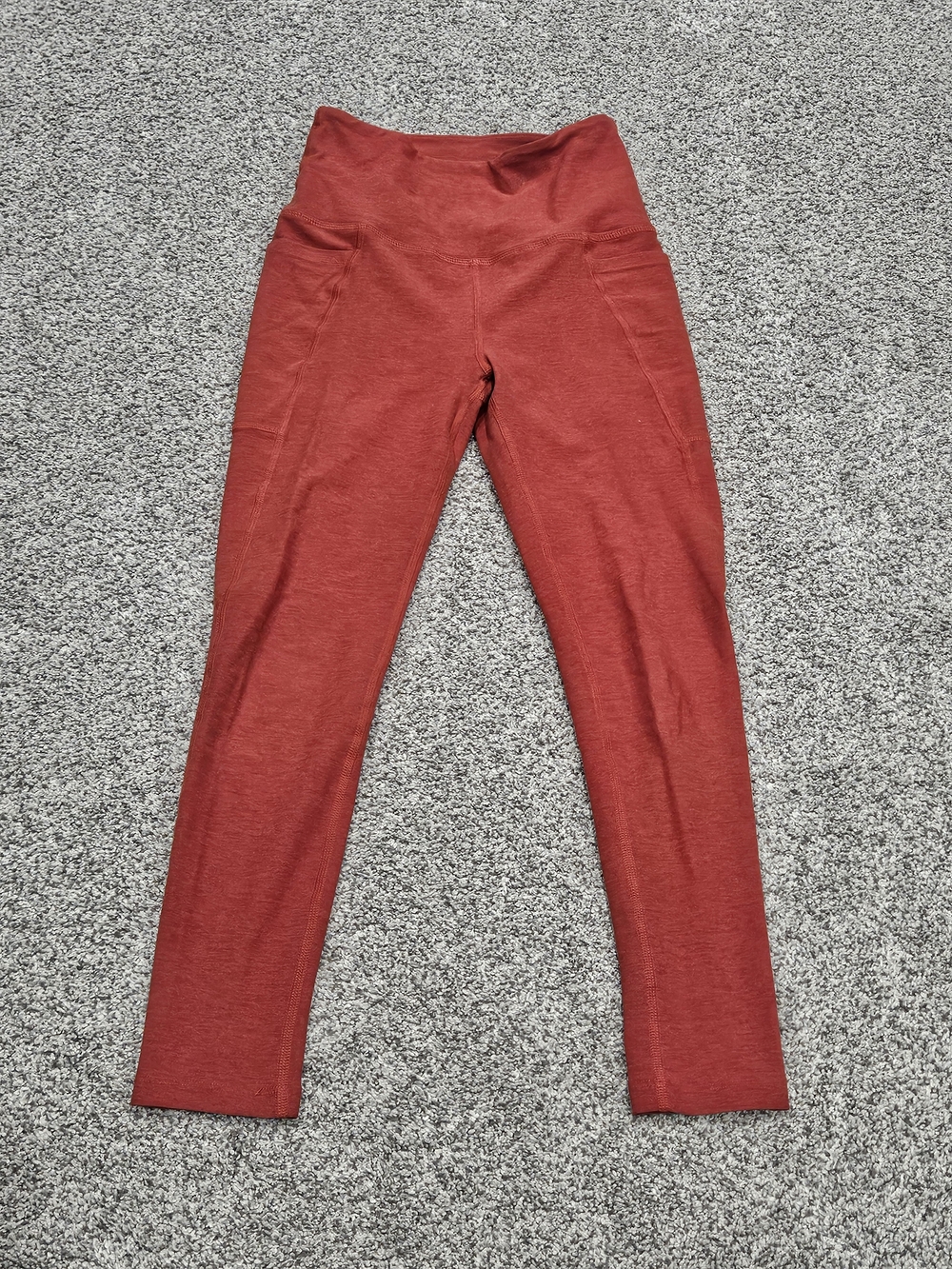 Beyond Yoga High-Waist Seam Leggings in Rust